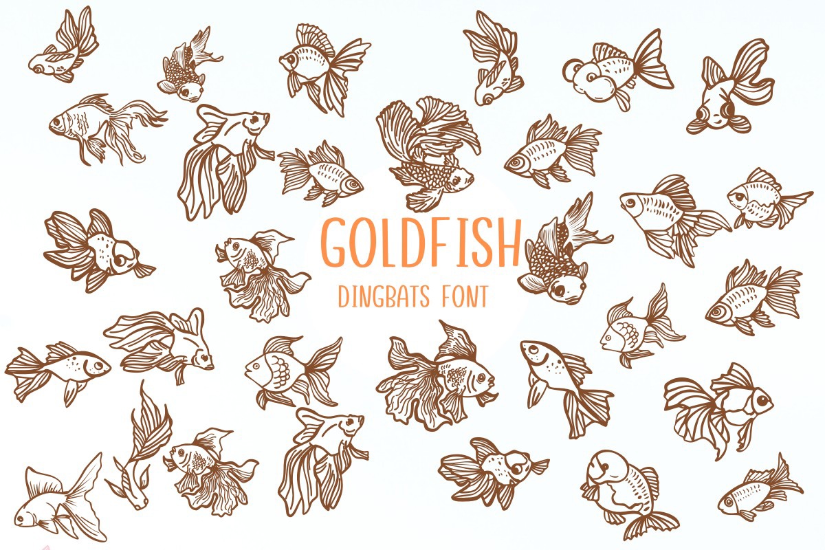 Beispiel einer Gold Fish-Schriftart