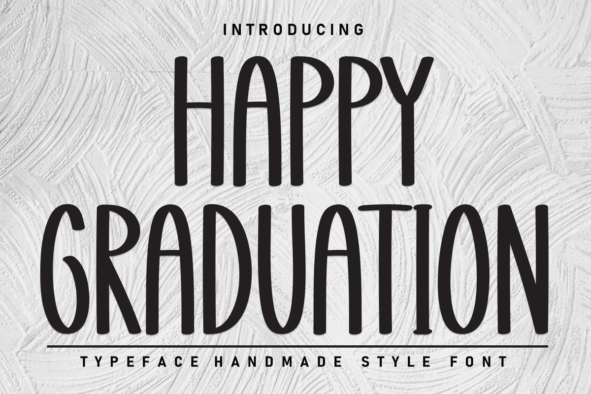 Beispiel einer Happy Graduation-Schriftart