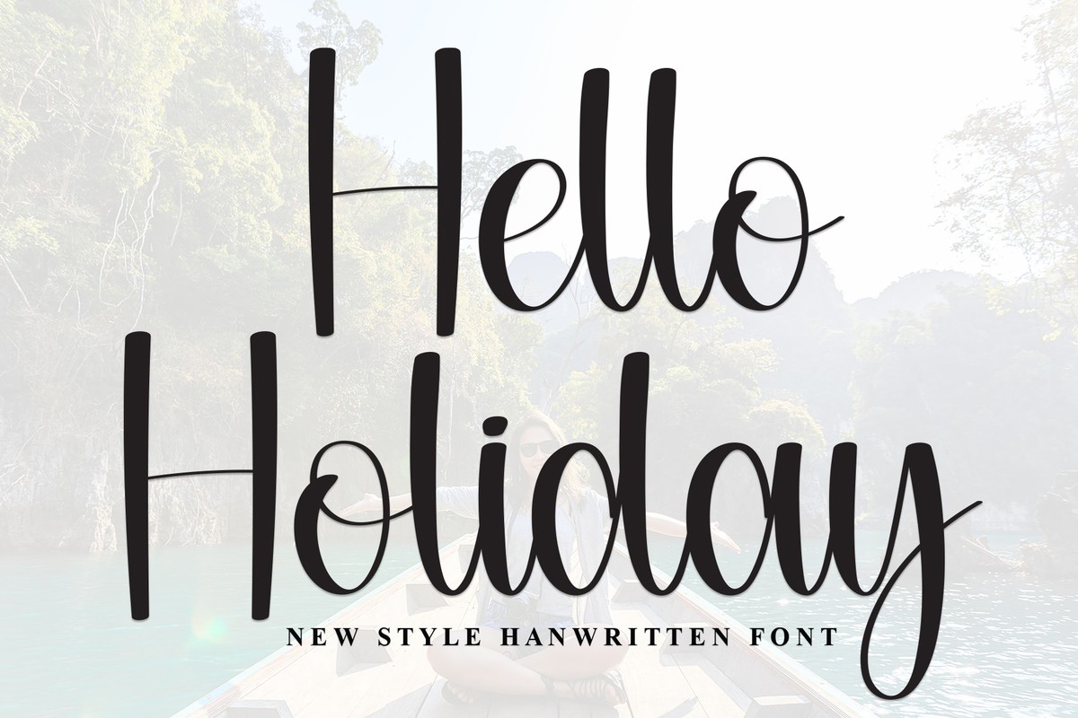 Beispiel einer Hello Holiday-Schriftart