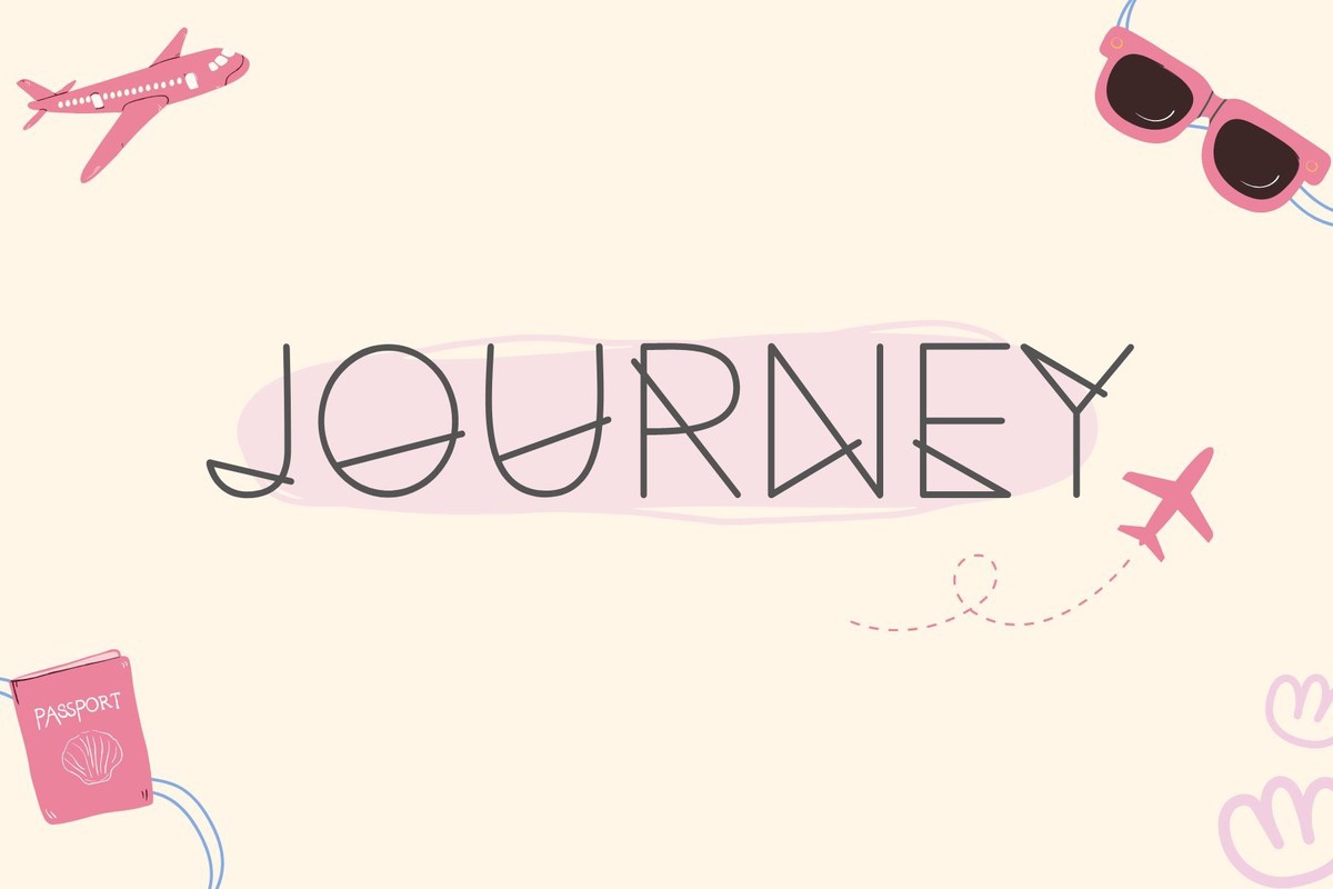 Beispiel einer Journey (Something) Regular-Schriftart