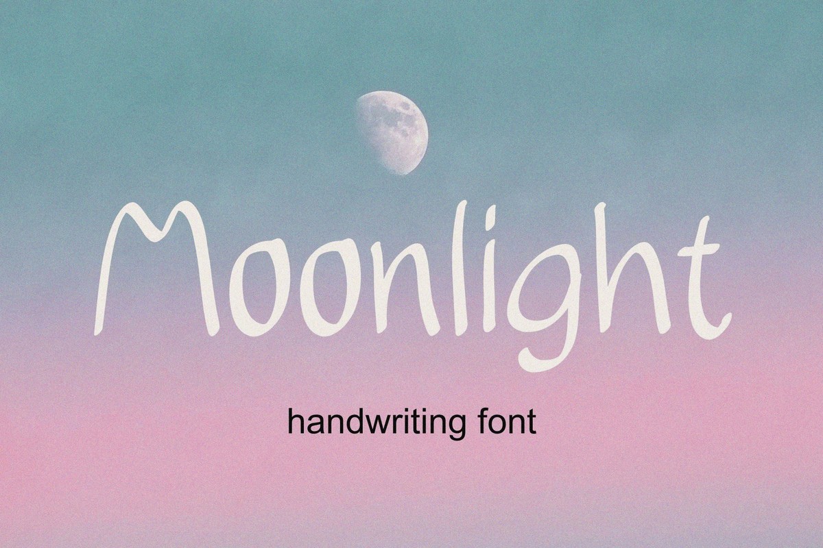 Beispiel einer Moonlight-Schriftart