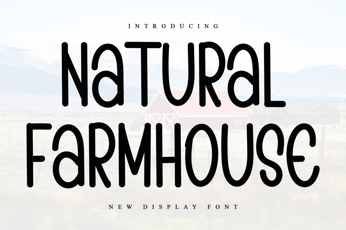 Beispiel einer Natural Farmhouse-Schriftart