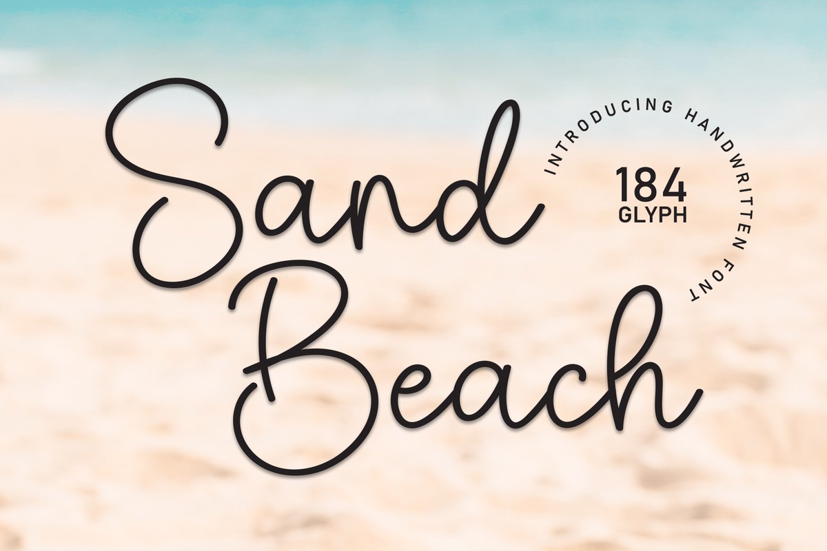 Beispiel einer Sand Beach Regular-Schriftart