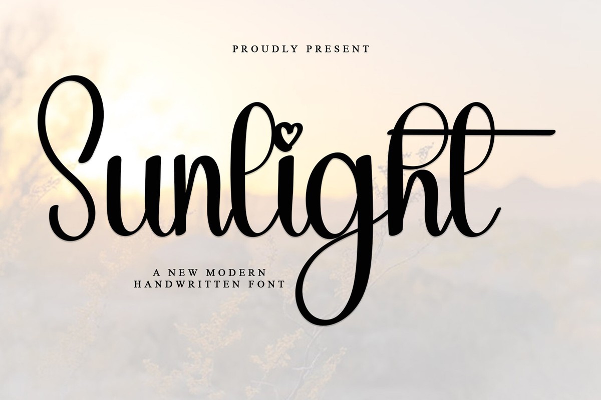 Beispiel einer Sunlight-Schriftart