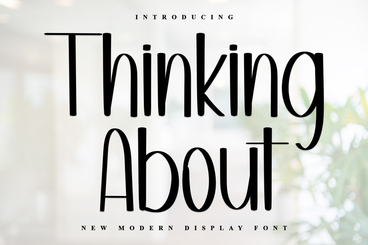 Beispiel einer Thinking About Regular-Schriftart