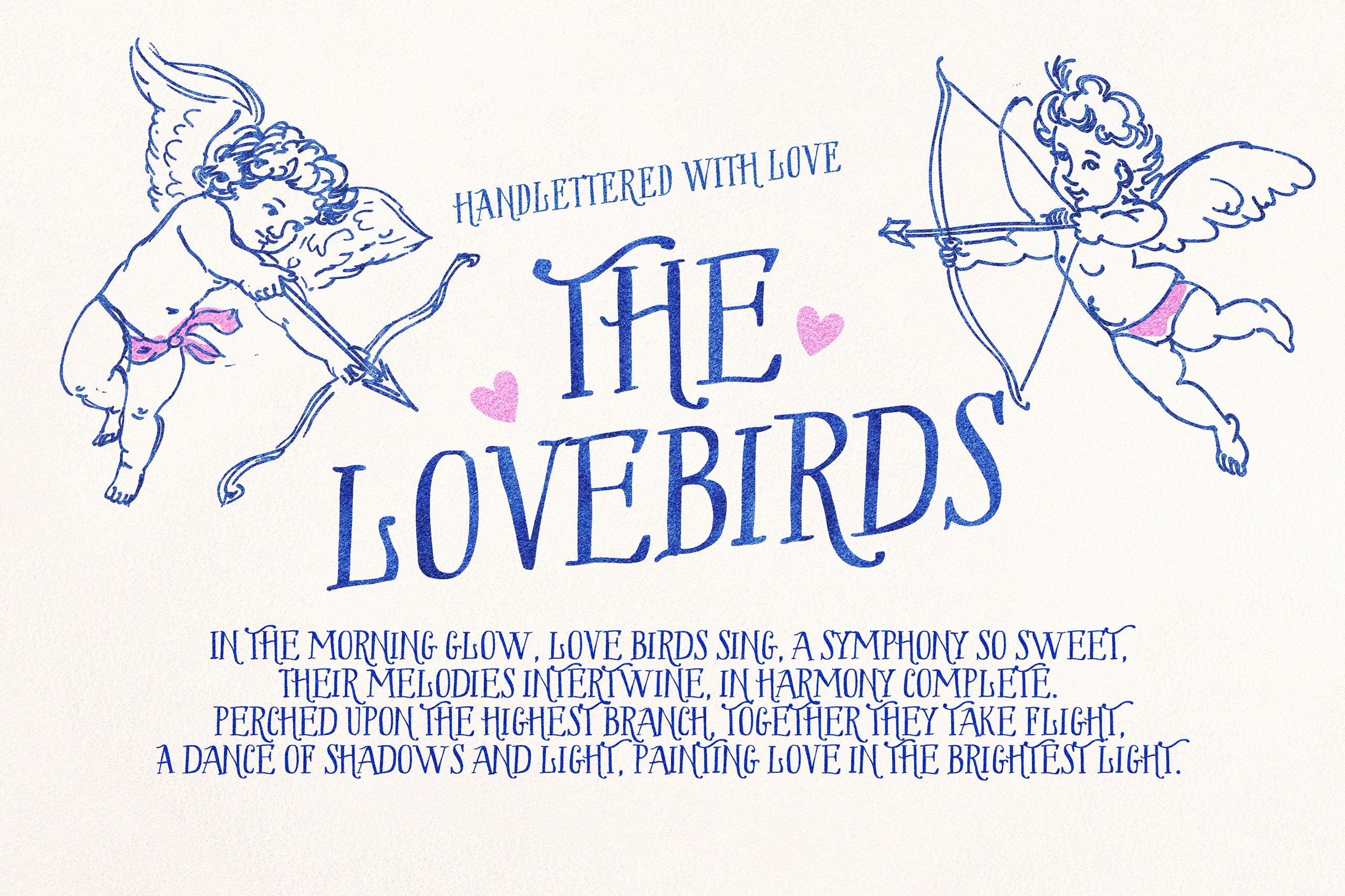 Beispiel einer The Lovebirds Demo Regular-Schriftart