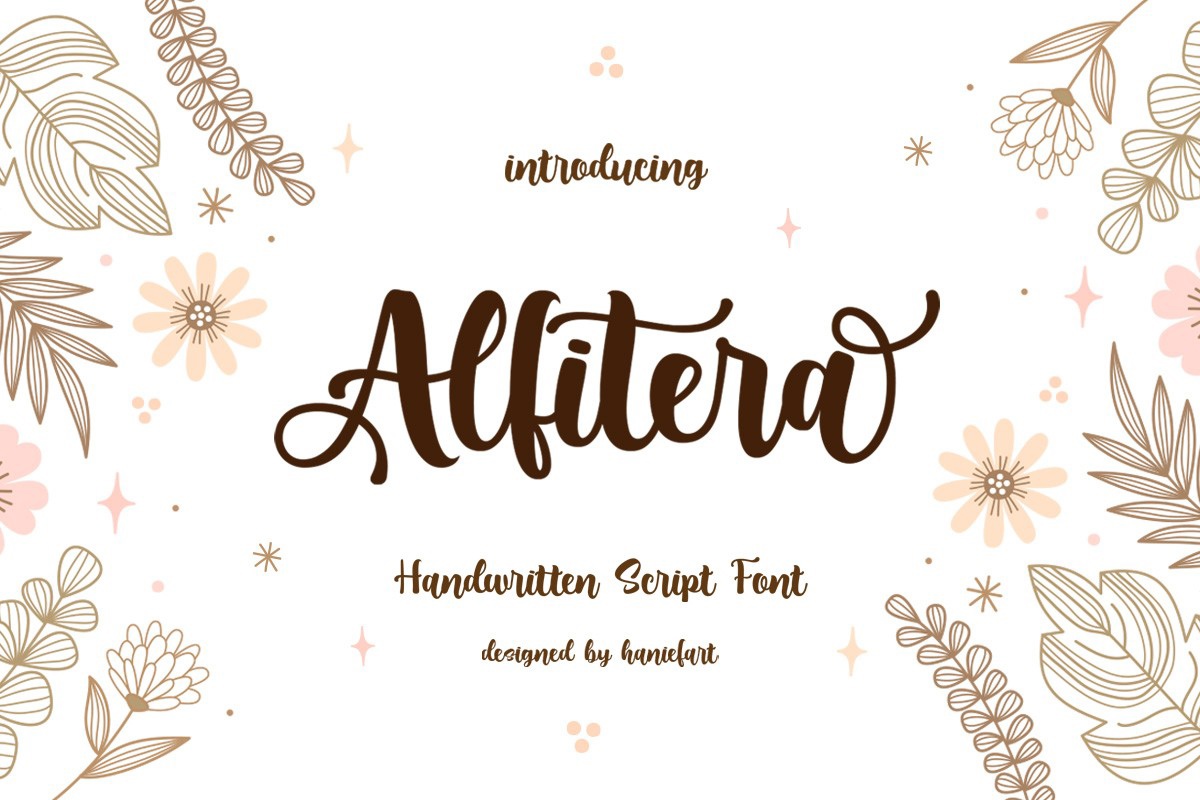 Beispiel einer Alfitera-Schriftart