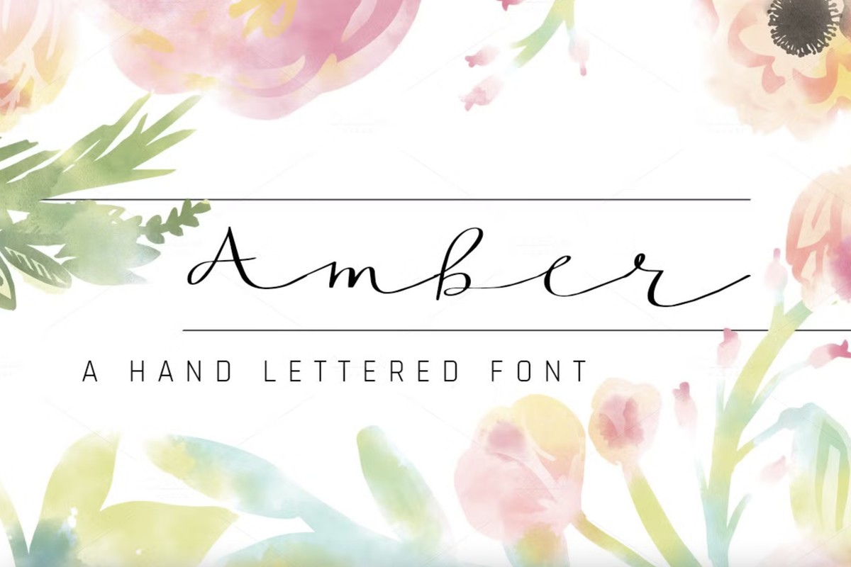 Beispiel einer Amber-Schriftart