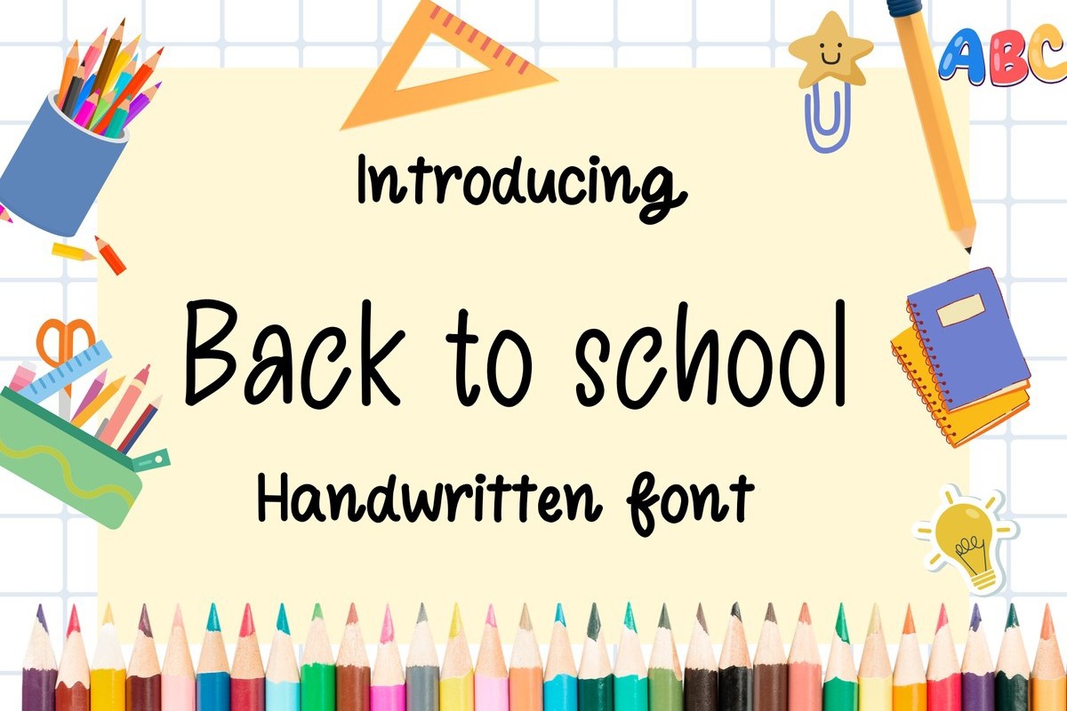 Beispiel einer Back to School 2-Schriftart