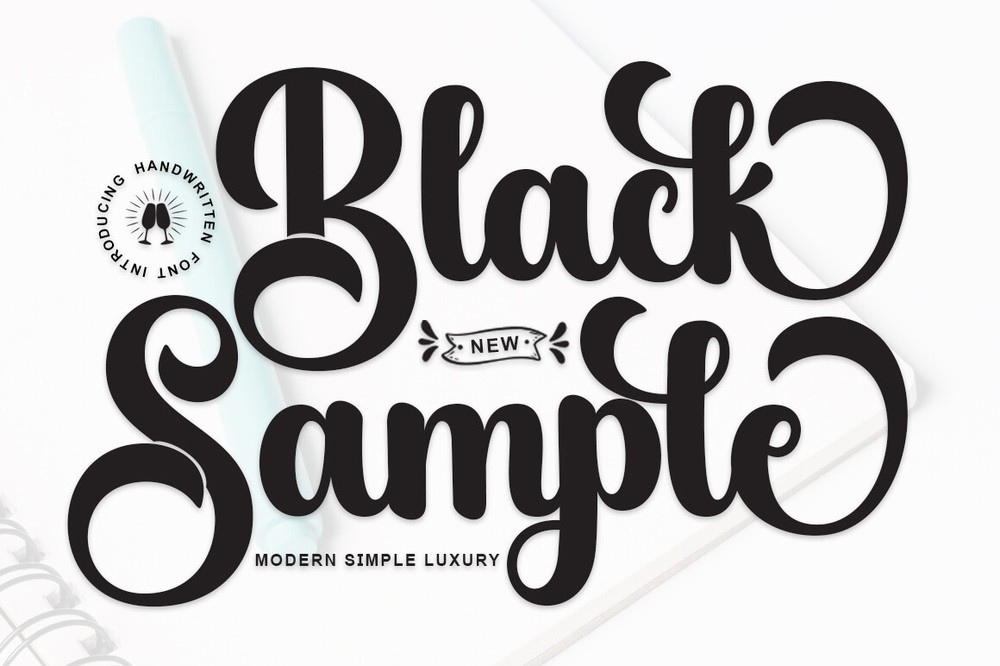 Beispiel einer Black Sample-Schriftart