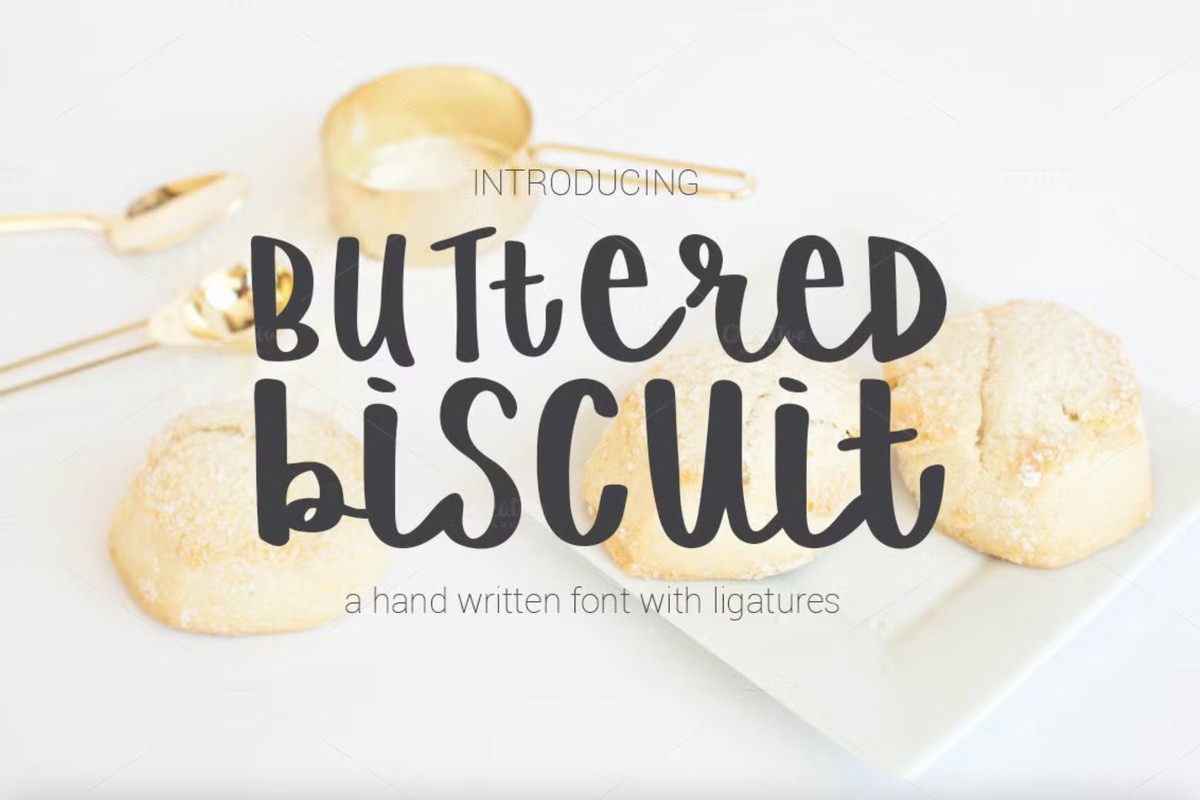 Beispiel einer Buttered Biscuit-Schriftart