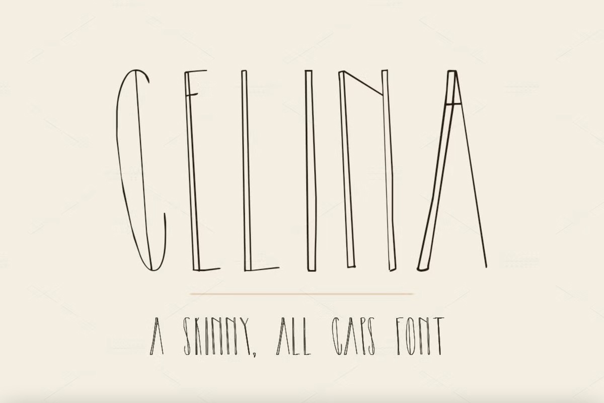 Beispiel einer Celina-Schriftart