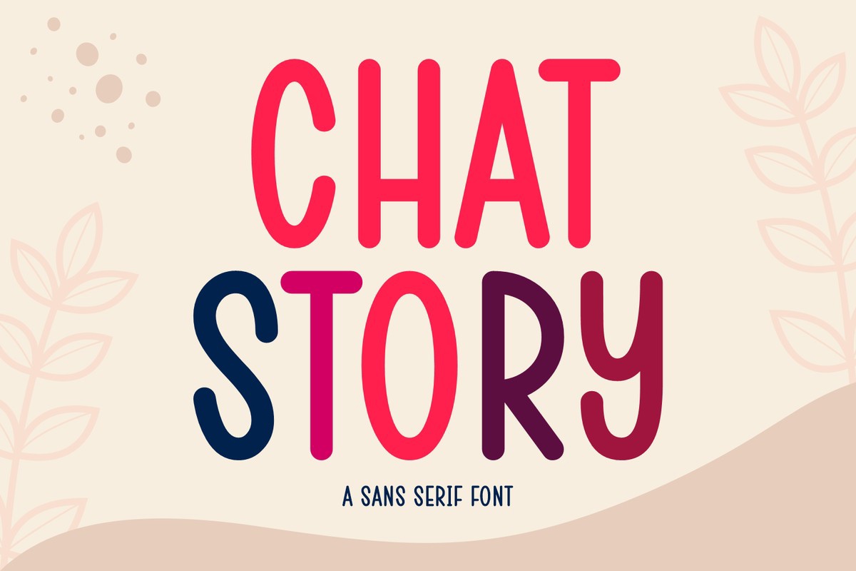 Beispiel einer Chat Story Regular-Schriftart