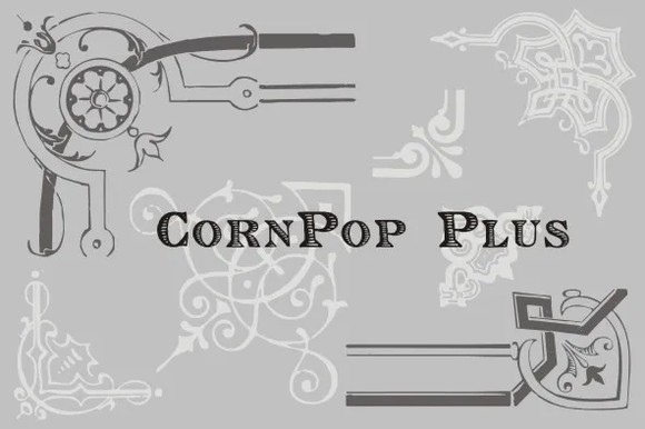 Beispiel einer CornPop Three-Schriftart