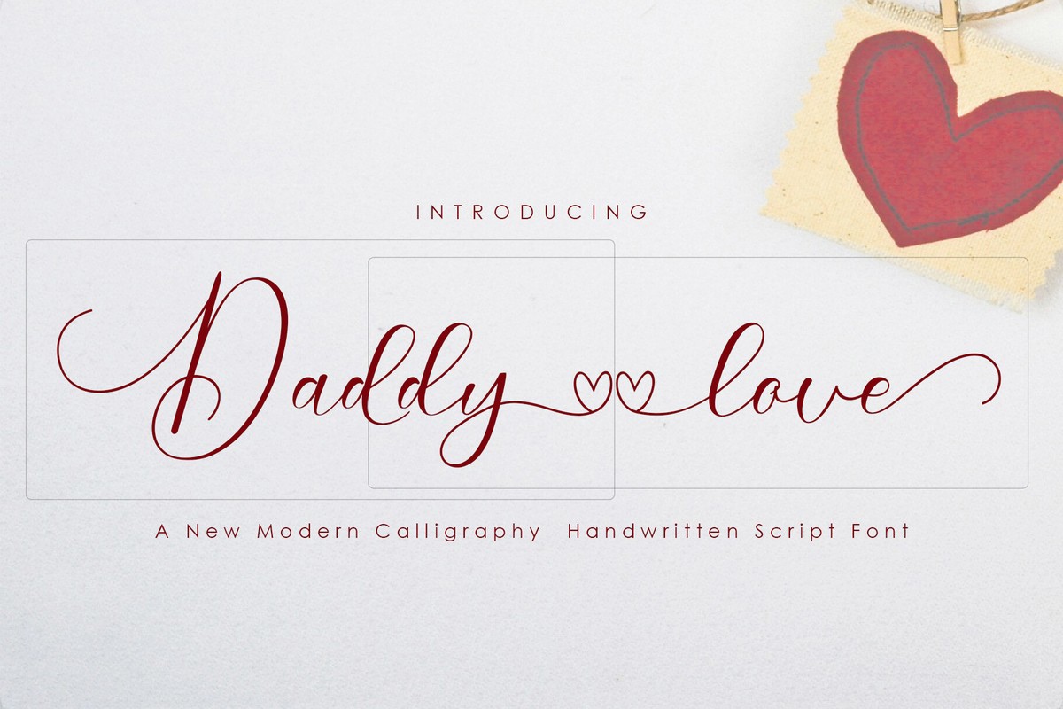 Beispiel einer Daddy Love-Schriftart