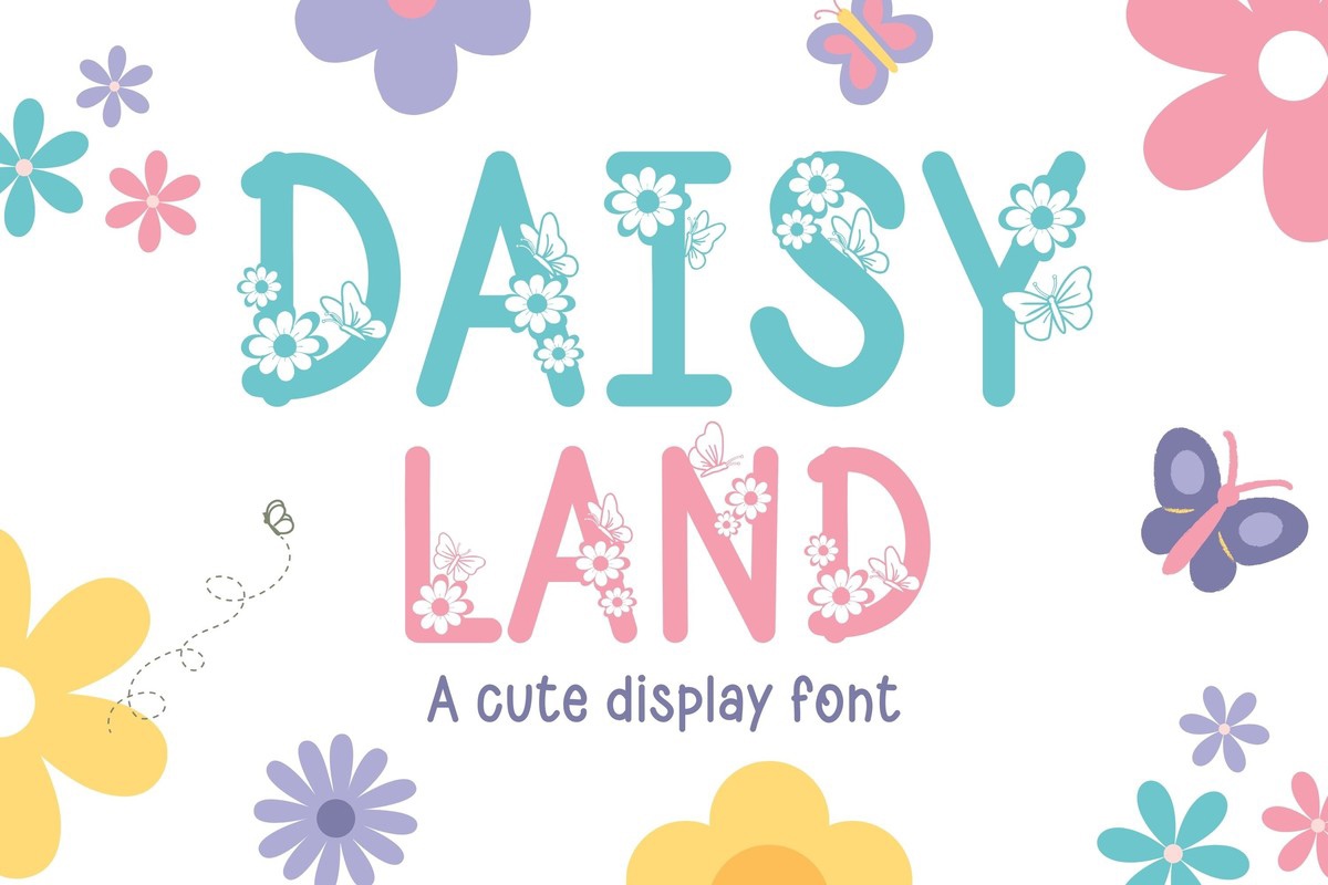 Beispiel einer Daisy Land-Schriftart