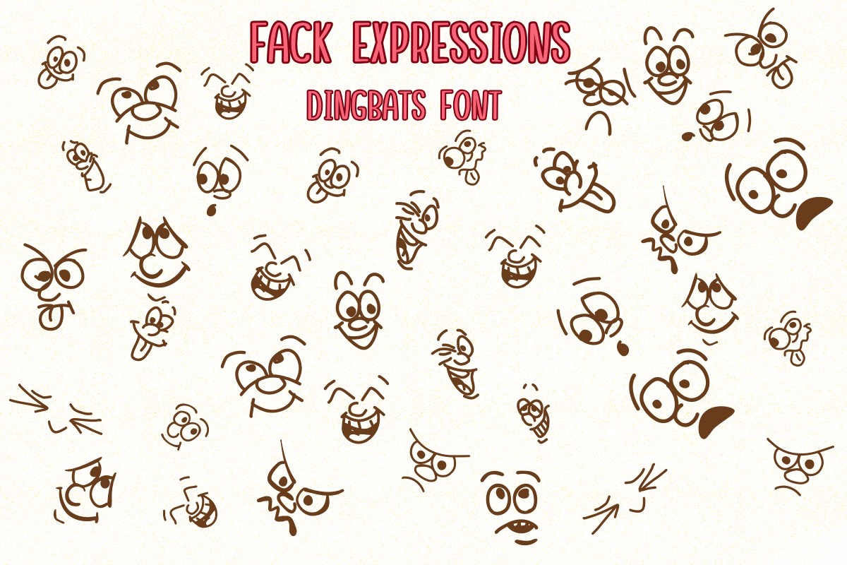 Beispiel einer Fack Expressions Regular-Schriftart