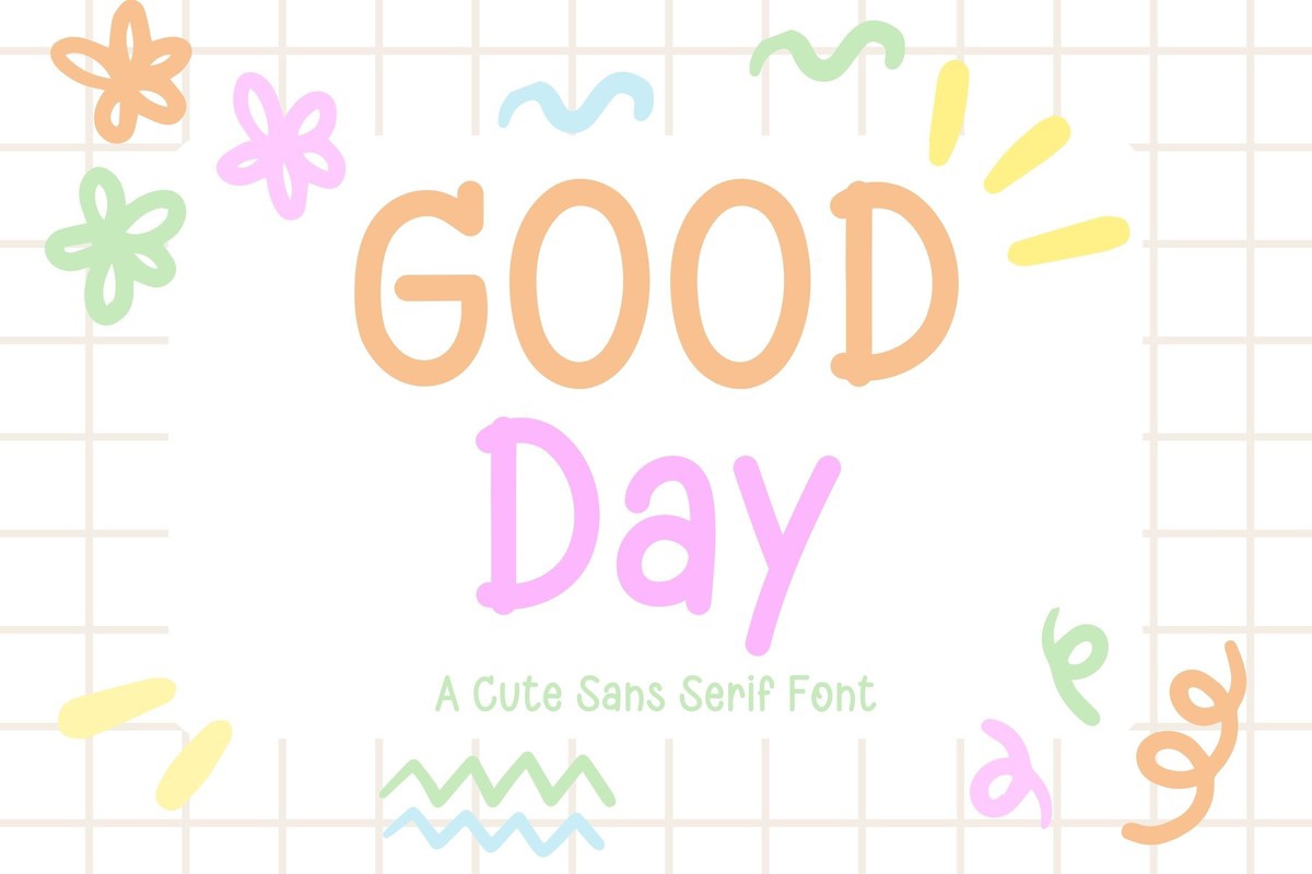 Beispiel einer Good Day-Schriftart