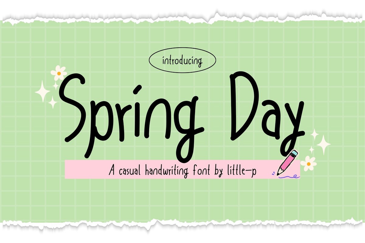 Beispiel einer Spring Day-Schriftart