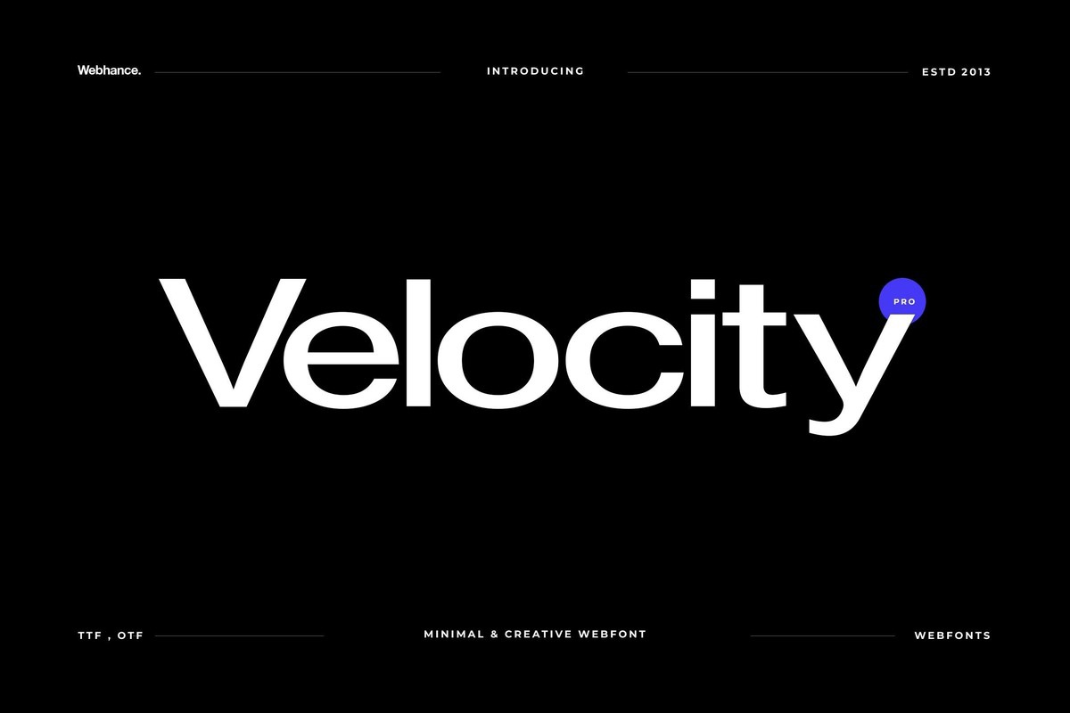 Beispiel einer Velocity-Schriftart