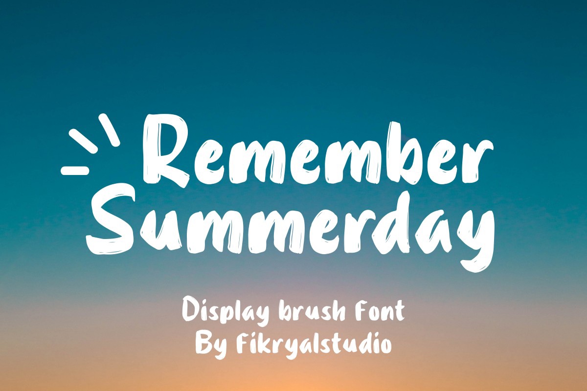 Beispiel einer Remember Summerday-Schriftart