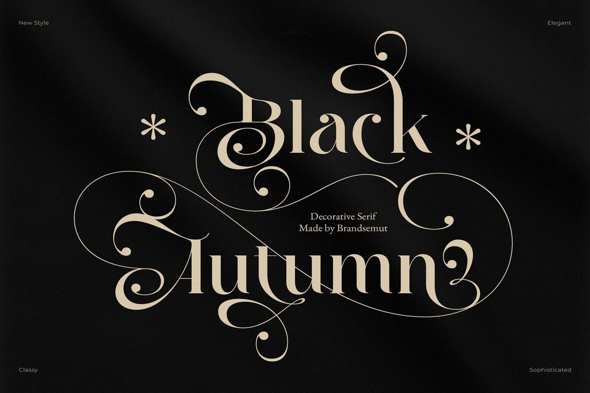 Beispiel einer Black Autumn Regular-Schriftart