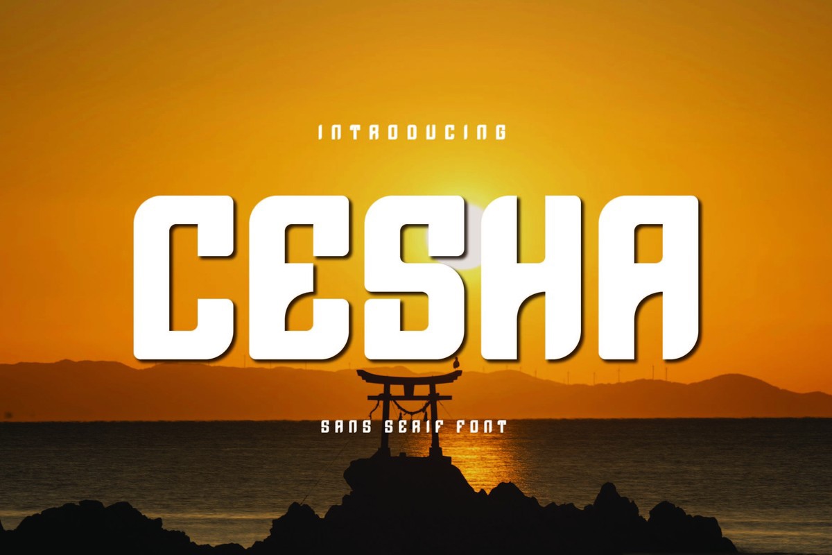 Beispiel einer Cesha-Schriftart