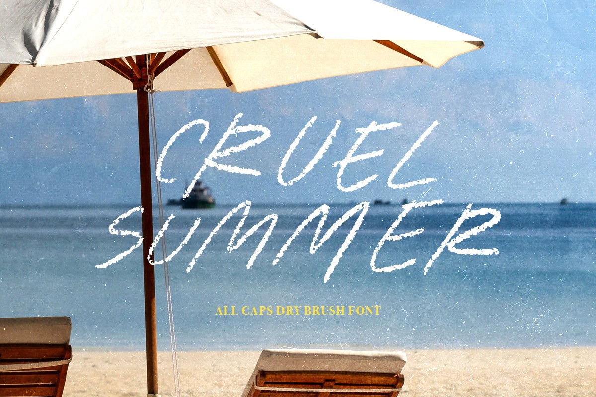 Beispiel einer Cruel Summer-Schriftart