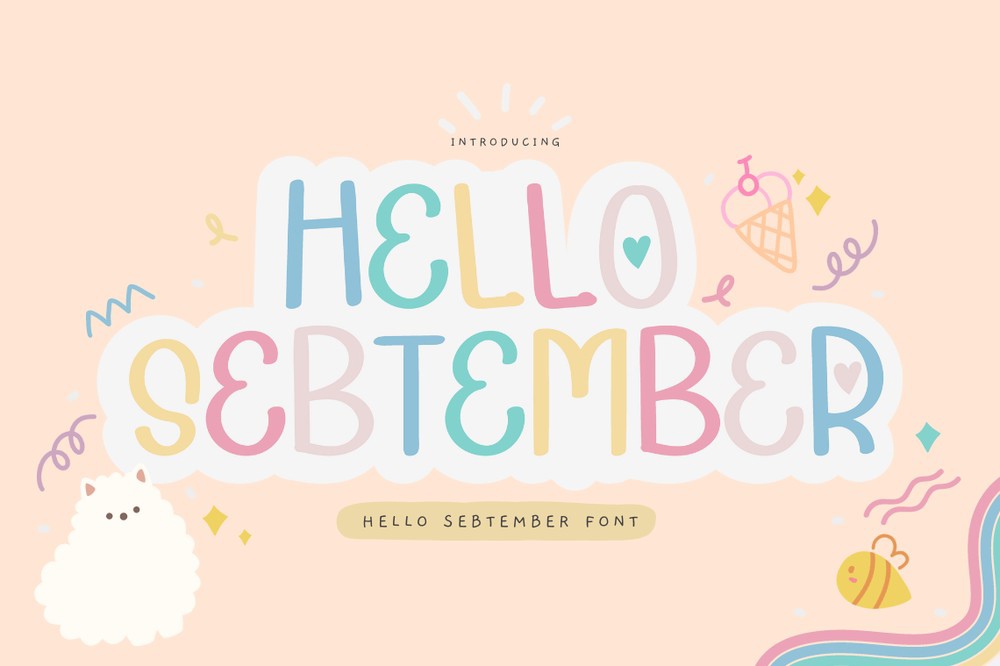 Beispiel einer Hello September-Schriftart