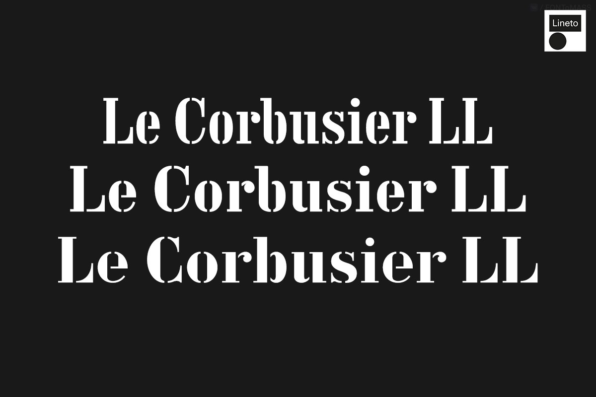 Beispiel einer Le Corbusier LL-Schriftart