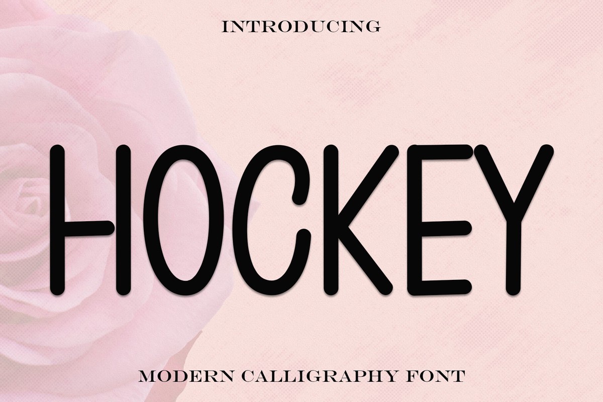 Beispiel einer Hockey-Schriftart