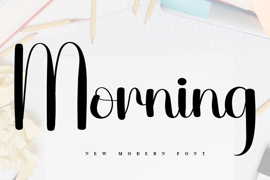 Beispiel einer Morning Regular-Schriftart