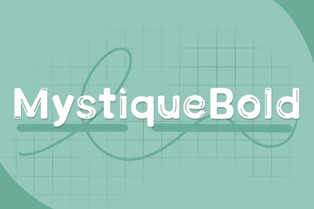 Beispiel einer Mystique Bold Regular-Schriftart