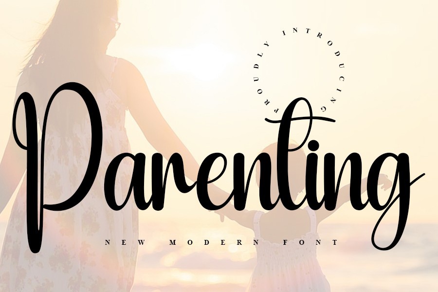 Beispiel einer Parenting-Schriftart