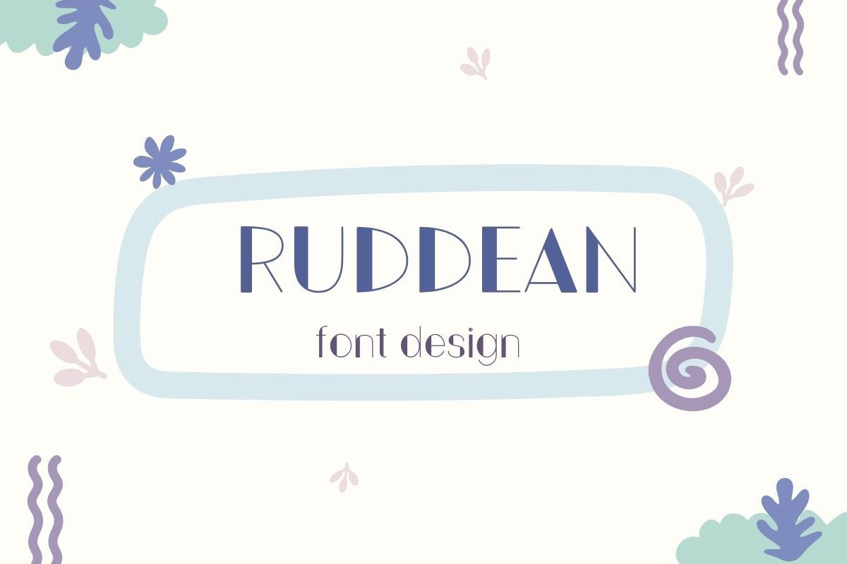 Beispiel einer Ruddean Regular-Schriftart