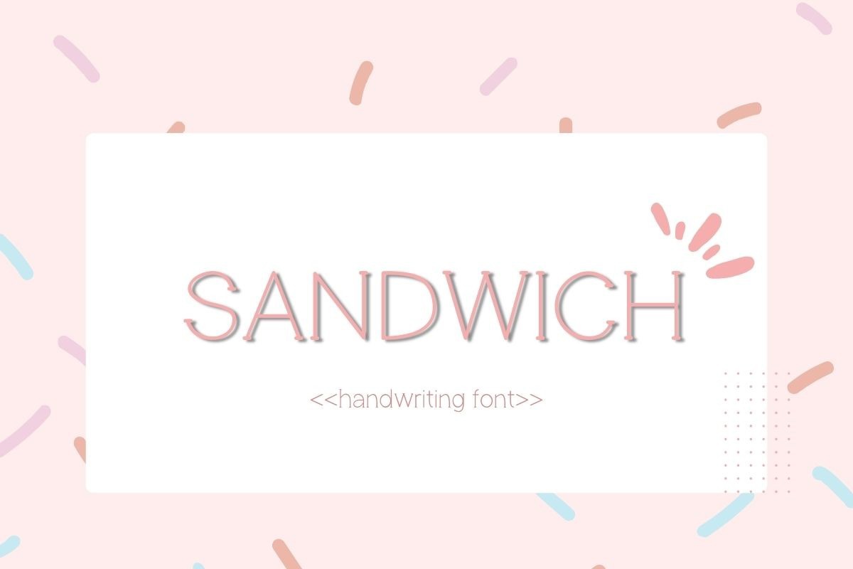 Beispiel einer Sandwich-Schriftart