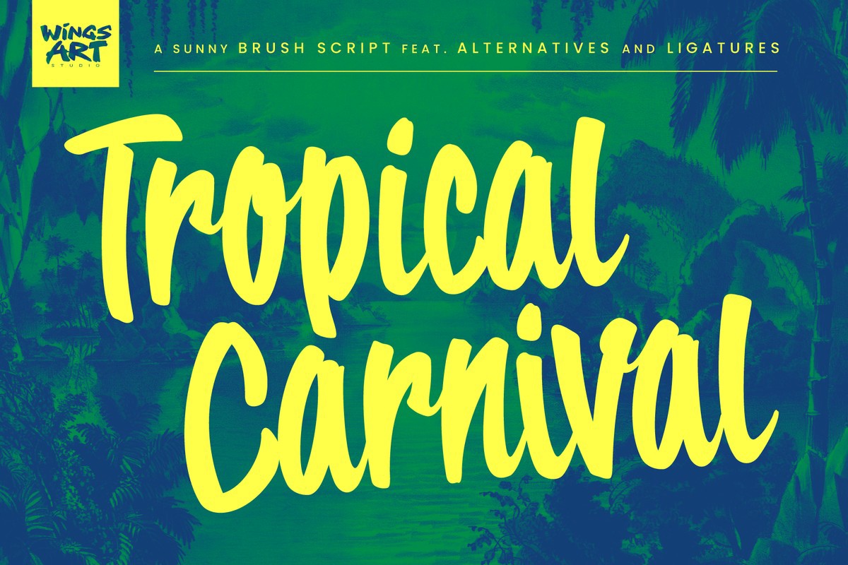 Beispiel einer Tropical Carnival Regular-Schriftart