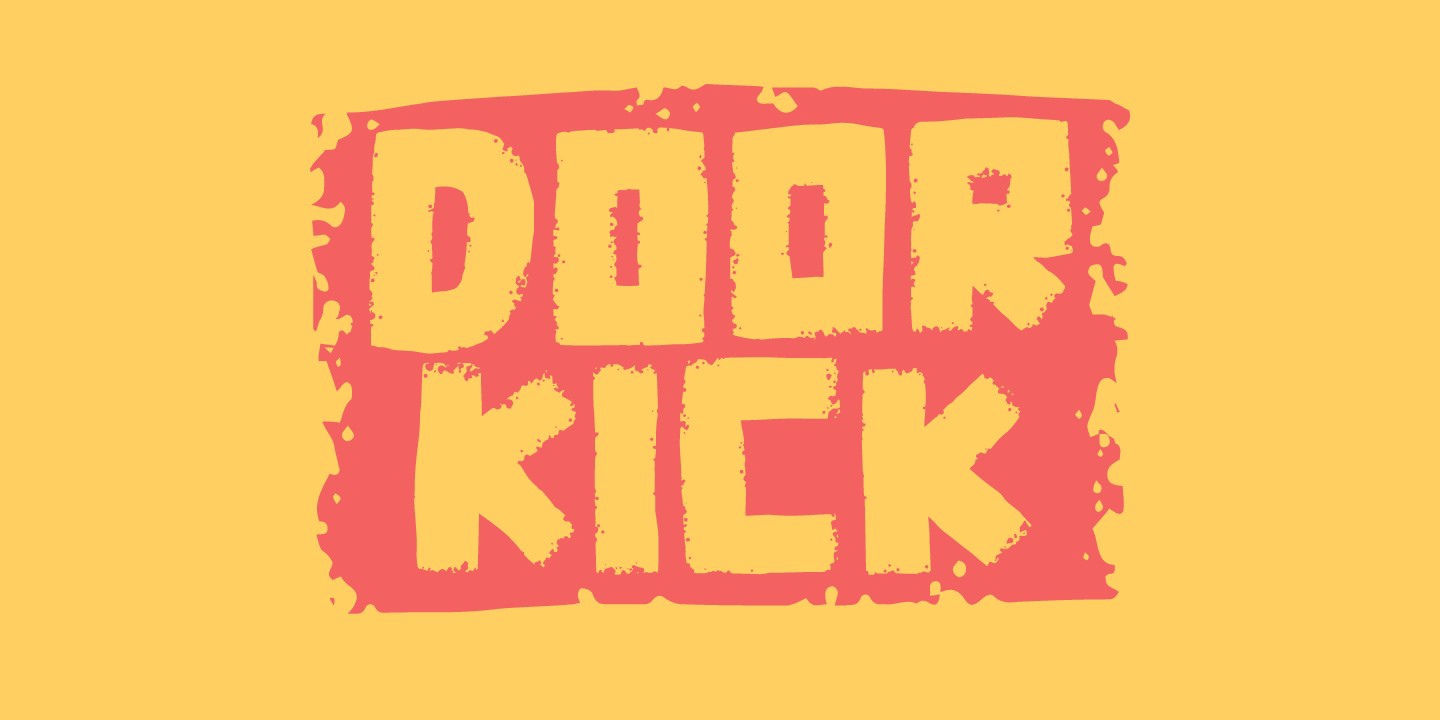 Beispiel einer Doorkick-Schriftart