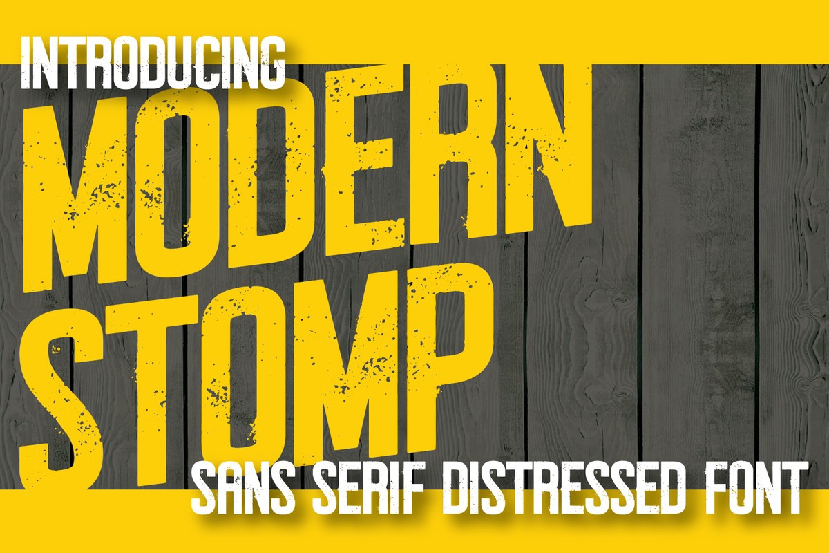 Beispiel einer Modern Stomp-Schriftart