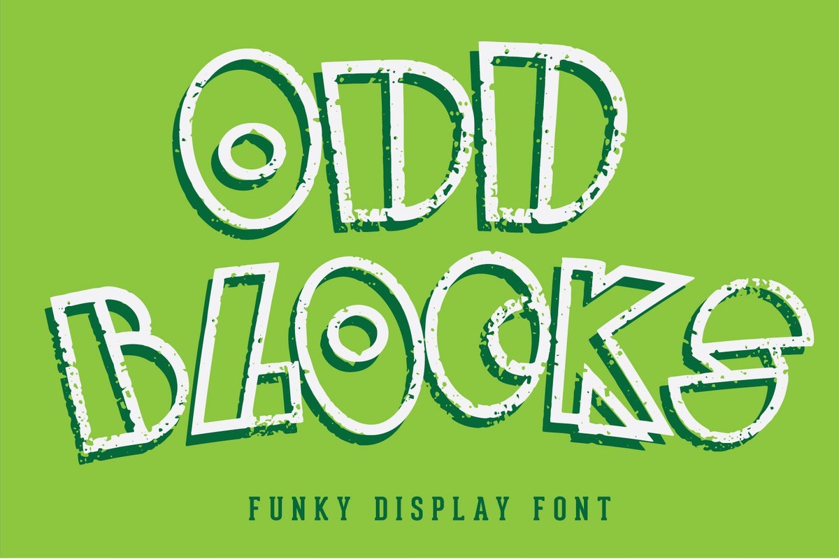 Beispiel einer Odd Blocks-Schriftart