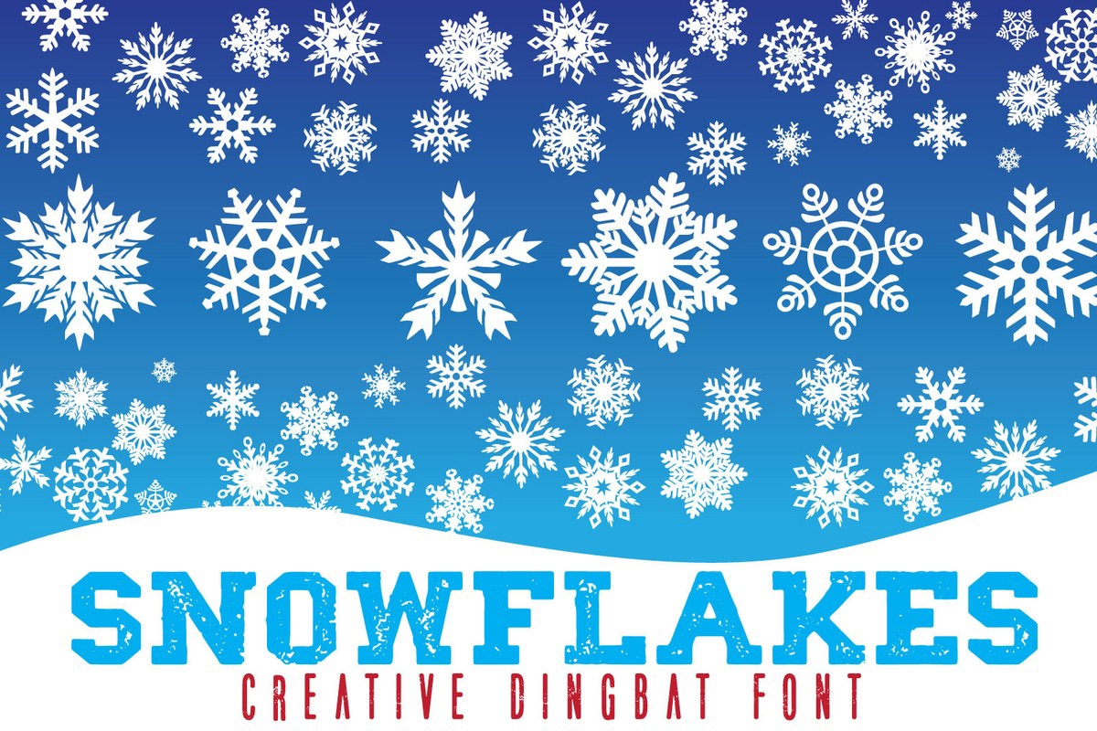 Beispiel einer Snowflakes Regular-Schriftart