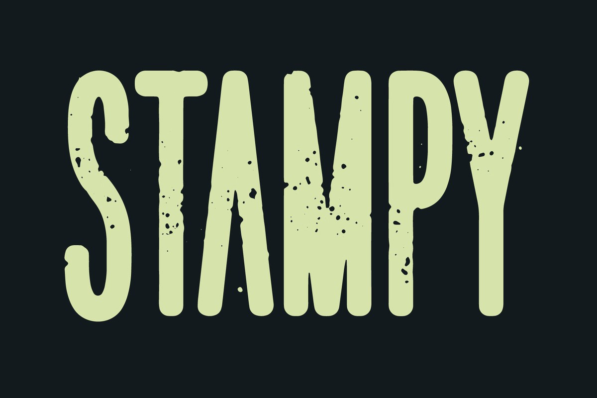 Beispiel einer Stampy-Schriftart