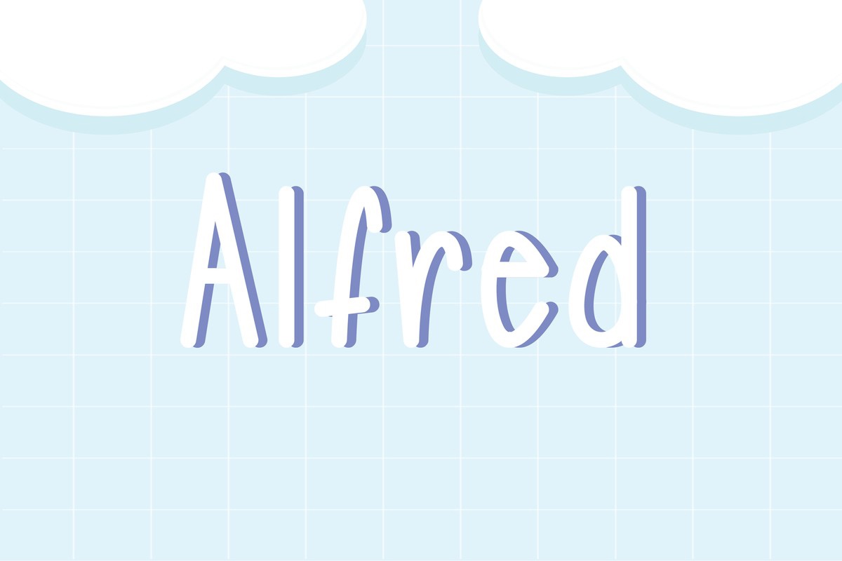 Beispiel einer Alfred Regular-Schriftart