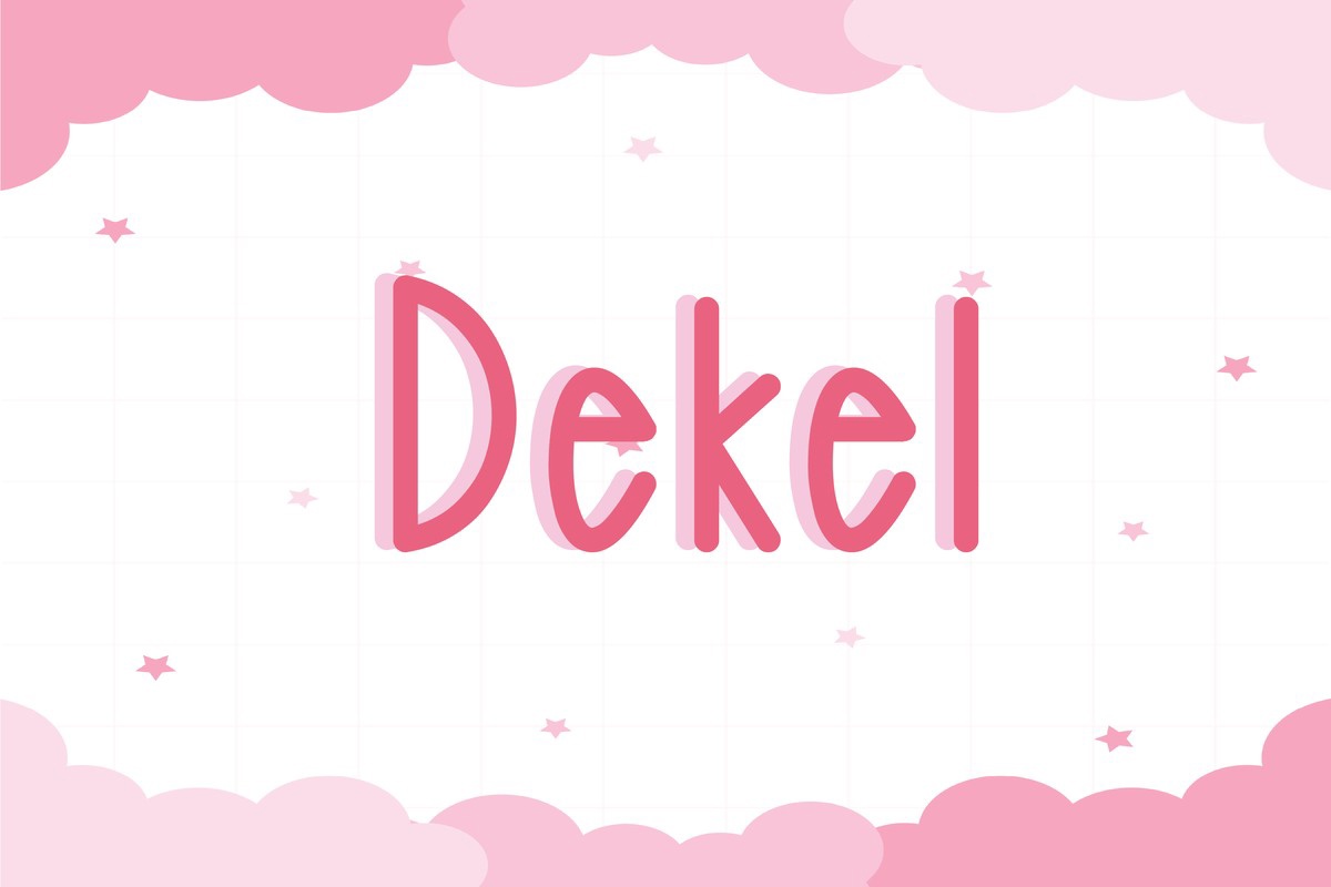 Beispiel einer Dekel-Schriftart