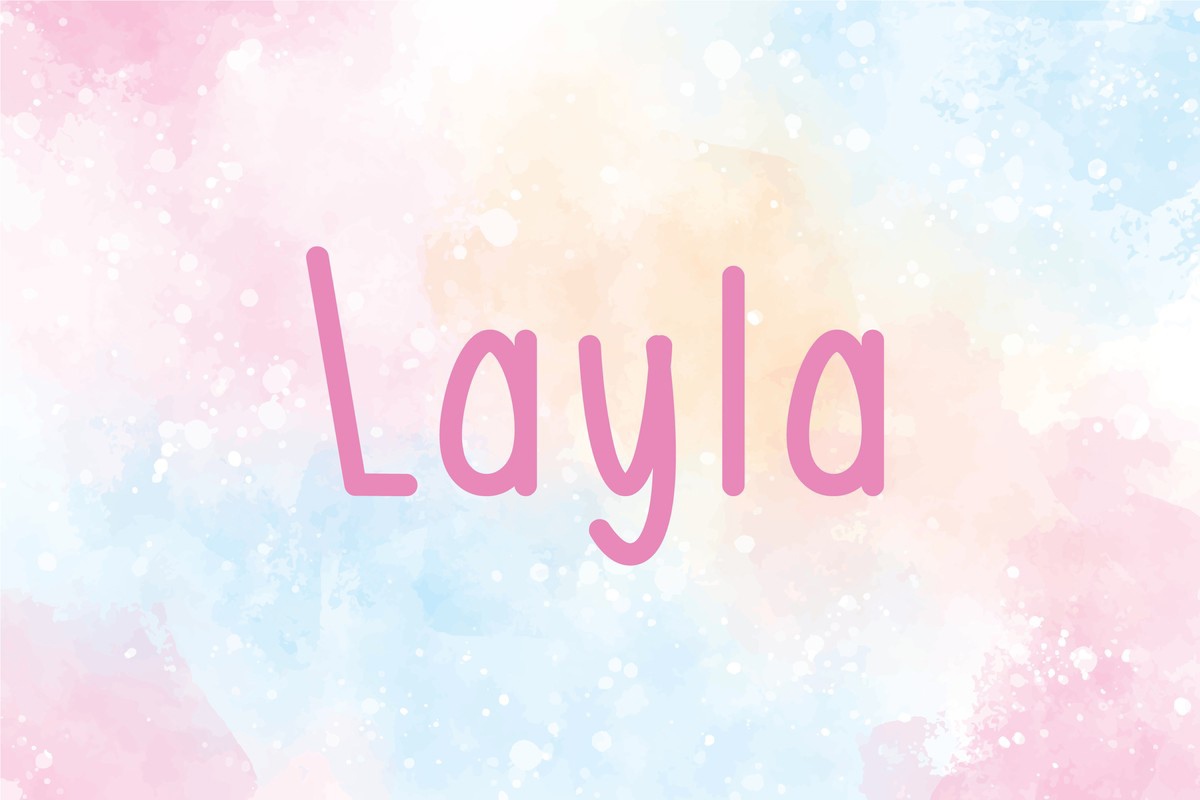 Beispiel einer Layla-Schriftart