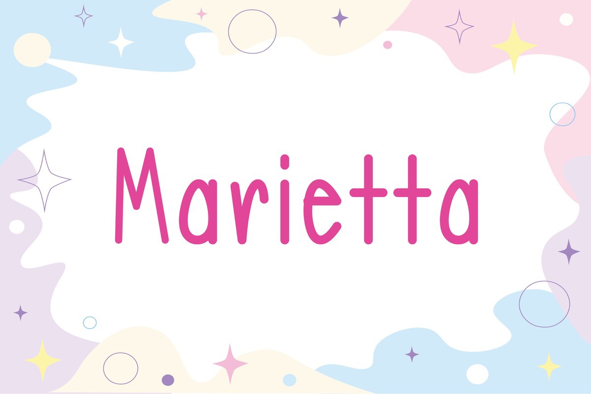 Beispiel einer Marietta-Schriftart