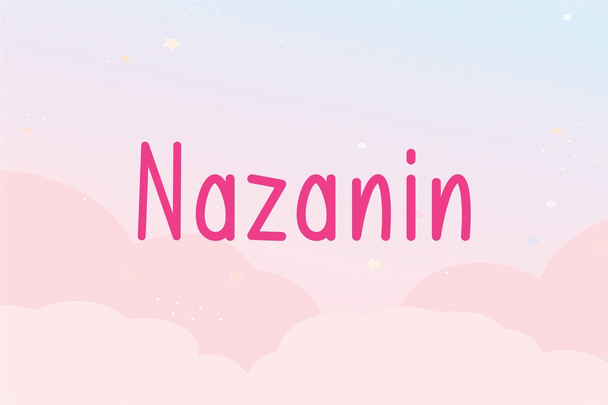 Beispiel einer Nazanin Regular-Schriftart