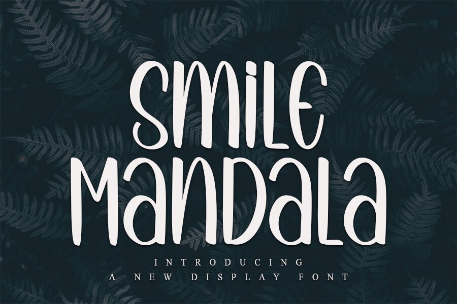 Beispiel einer Smile Mandala Regular-Schriftart