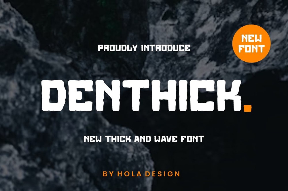 Beispiel einer Denthick-Schriftart