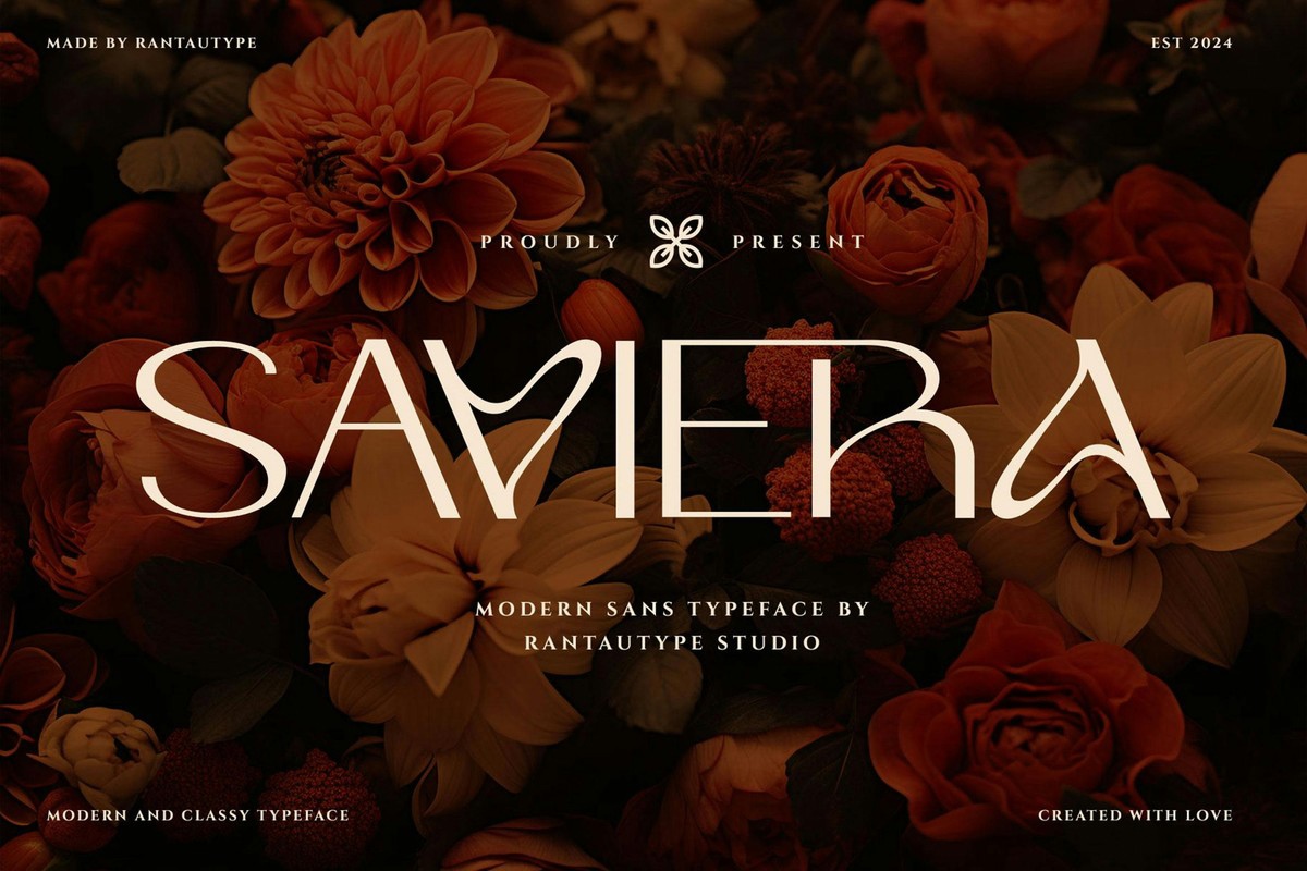 Beispiel einer Saviera-Schriftart